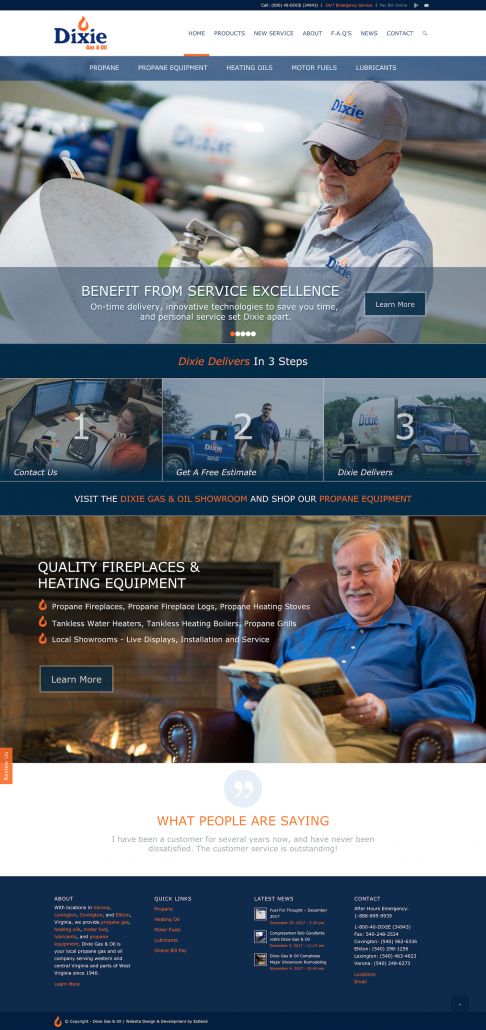 Dixie Gas & Oil: Rebrand & Website Design & Development