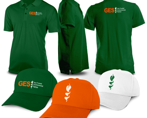 ges hats and polo shirts