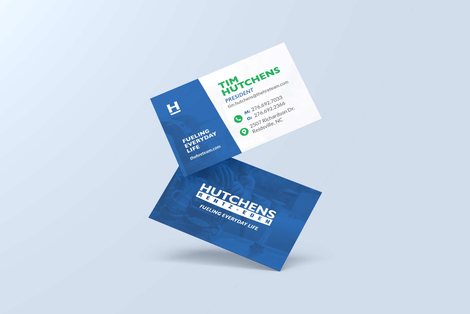 Hutchens Rentz-Eden business card mockup