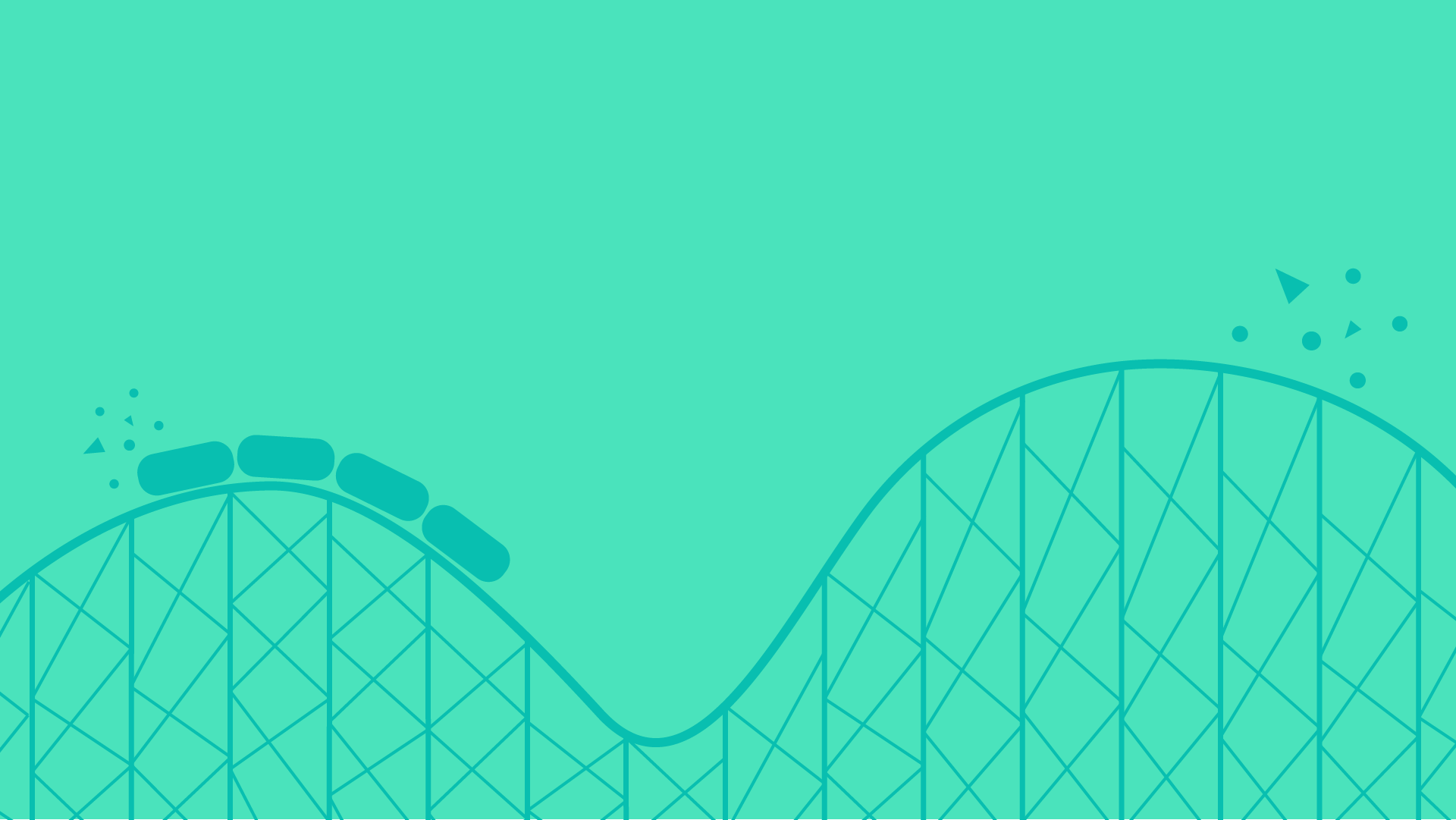 marketing roller coaster illustration representing workflow fluctuations.